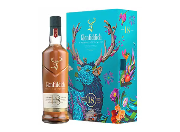 鞍山格兰菲迪回收格兰菲迪18年700ml春节礼盒装Glenfiddich苏格兰威士忌