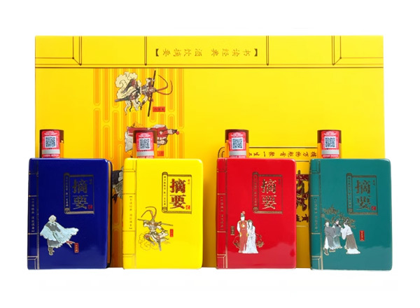 鞍山摘要酒回收摘要四大名著礼盒装53度200ml*4瓶贵州金沙回沙酒