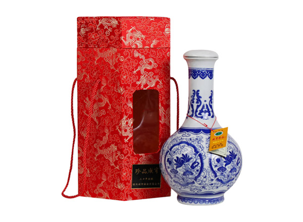 鞍山咸亨黄酒回收珍品咸亨三十年花雕酒青瓷瓶盒装绍兴黄酒2.5L