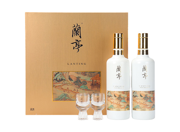 鞍山会稽山兰亭黄酒回收国潮兰亭500ml*2礼盒装